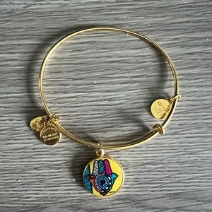 Alex and Ani Brito Hamsa Hand Evil Eye Gold Bracelet